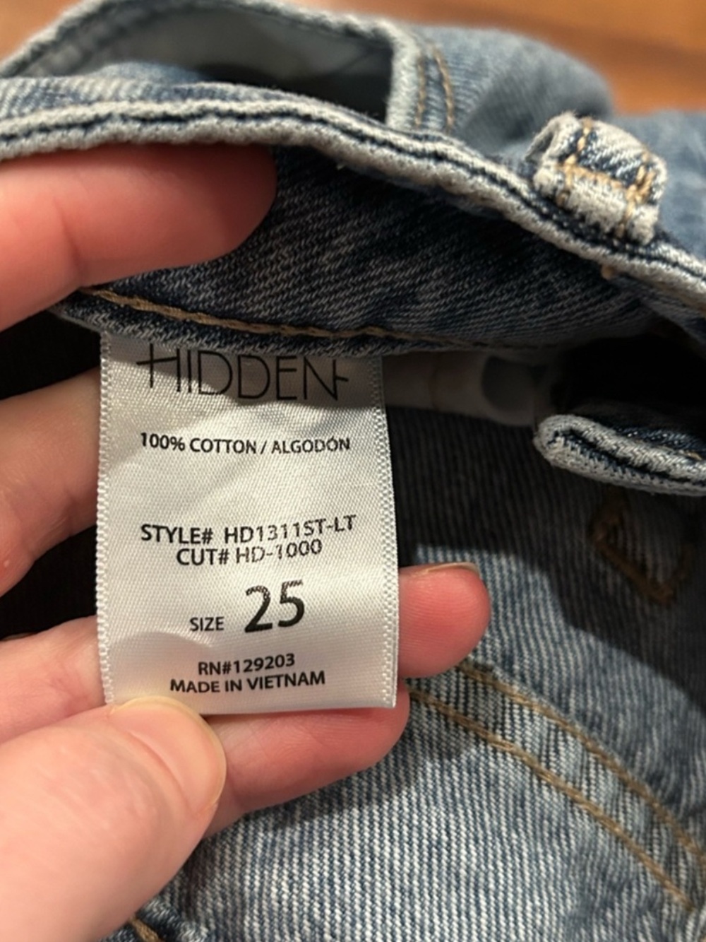 Hidden Jeans Tracey High Rise Straight Women's Size 25 Denim 100% Cotton - Picture 5 of 7